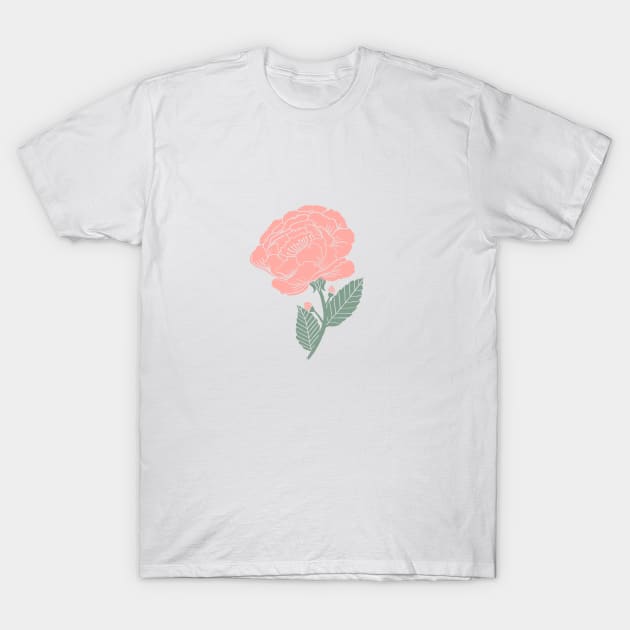 Spring Garden - Pink T-Shirt by latheandquill